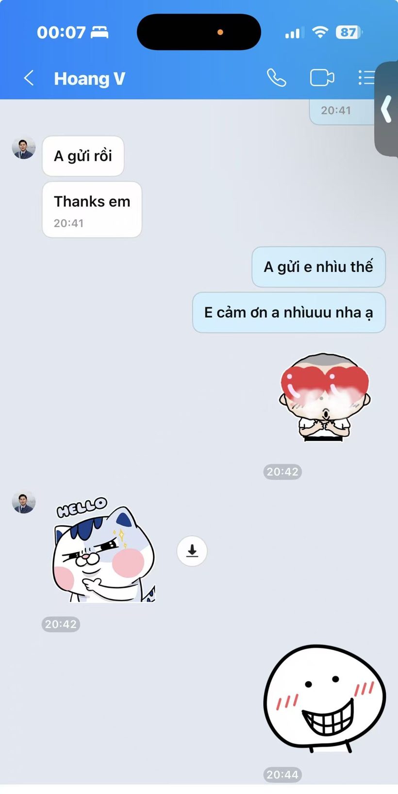 Anh Hoàng的留言截图